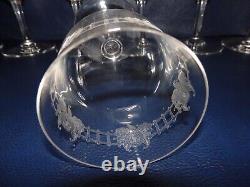 8 Verres A Vin Eau Cristal Graves A L'acide De Roses St Louis Baccarat H. 16.5cm