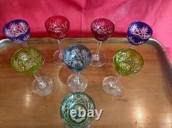 8 Verres à Liqueur CRISTAL ST LOUIS Modèle MASSENET Couleur