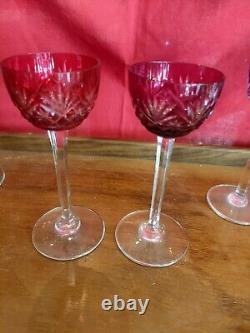 8 Verres à Liqueur CRISTAL ST LOUIS Modèle MASSENET Couleur