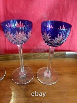 8 Verres à Liqueur CRISTAL ST LOUIS Modèle MASSENET Couleur