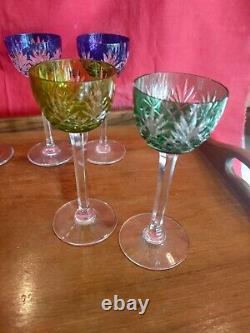 8 Verres à Liqueur CRISTAL ST LOUIS Modèle MASSENET Couleur