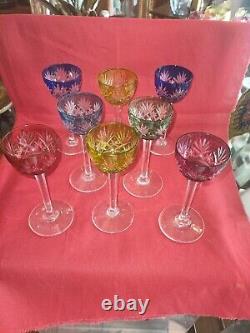 8 Verres à Liqueur CRISTAL ST LOUIS Modèle MASSENET Couleur