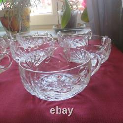 8 tasses a fruits ou a punch ou à glace en cristal de saint louis chantilly