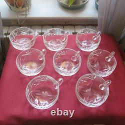 8 tasses a fruits ou a punch ou à glace en cristal de saint louis chantilly