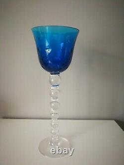 8 verres Cristal bubble Romer Bleu Saint Louis