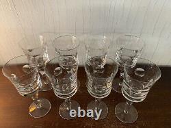 8 verres à eau modèle Cosmos platine en cristal de Saint Louis (prix à la pièce)