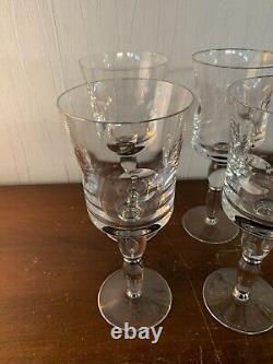 8 verres à eau modèle Cosmos platine en cristal de Saint Louis (prix à la pièce)