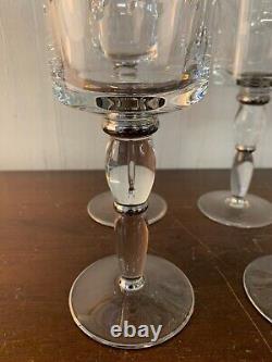8 verres à eau modèle Cosmos platine en cristal de Saint Louis (prix à la pièce)