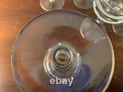8 verres à eau modèle Cosmos platine en cristal de Saint Louis (prix à la pièce)