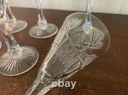 8 verres à eau modèle taillé épi en cristal de Saint Louis (prix à la pièce)