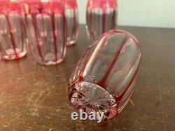 8 verres à liqueur en cristal overlay de Saint Louis (prix à la pièce)