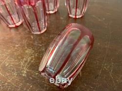 8 verres à liqueur en cristal overlay de Saint Louis (prix à la pièce)