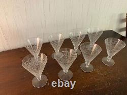 8 verres à vin à volutes modèle Lisieux en cristal Saint Louis (prix à la pièce)