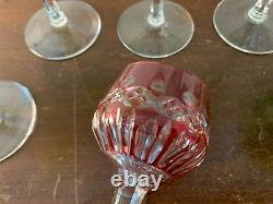 8 verres à vin de Rhin en cristal de Saint Louis (prix à la pièce)