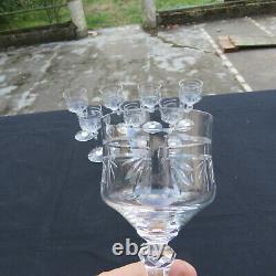 8 verres à vin ou a porto en cristal de saint louis modèle Anvers taillé