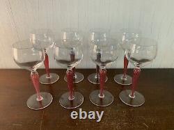 8 verres à vin rouge modèle Mozarten cristal Saint Louis (prix à la pièce)