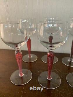 8 verres à vin rouge modèle Mozarten cristal Saint Louis (prix à la pièce)