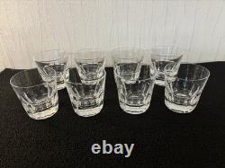 8 verres à whisky modèle côte plate en cristal de Saint Louis (prix à la pièce)