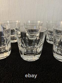 8 verres à whisky modèle côte plate en cristal de Saint Louis (prix à la pièce)