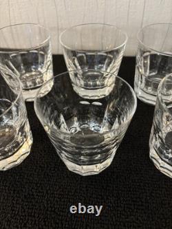 8 verres à whisky modèle côte plate en cristal de Saint Louis (prix à la pièce)