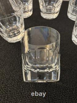 8 verres à whisky modèle côte plate en cristal de Saint Louis (prix à la pièce)