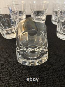 8 verres à whisky modèle côte plate en cristal de Saint Louis (prix à la pièce)
