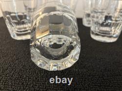 8 verres à whisky modèle côte plate en cristal de Saint Louis (prix à la pièce)