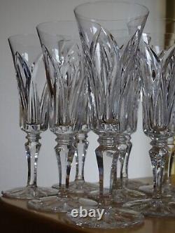 9 Flutes A Champagne En Cristal De Saint Louis Modele Camargue