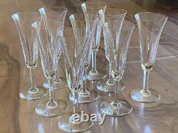 9 Flutes a champagne en cristal Saint Louis modèle Cerdagne