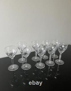9 Verres A Vin Blanc En Cristal Saint Louis Modèle Calibri Baccarat