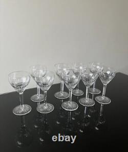 9 Verres A Vin Blanc En Cristal Saint Louis Modèle Calibri Baccarat