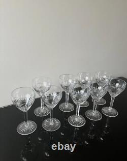 9 Verres A Vin Blanc En Cristal Saint Louis Modèle Calibri Baccarat