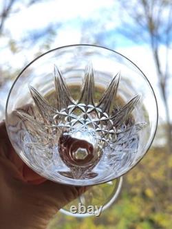 9 Verres À Vin Blanc / Porto St Saint Louis Modèle Tarn En Cristal Taillé Signé