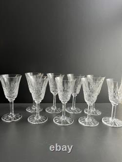 9 Verres A Vin En Cristal Taille Modelé Tarn St Louis Signe
