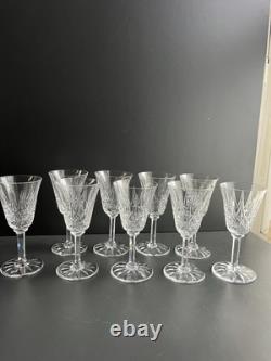 9 Verres A Vin En Cristal Taille Modelé Tarn St Louis Signe
