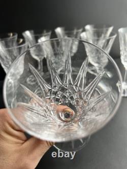 9 Verres A Vin En Cristal Taille Modelé Tarn St Louis Signe