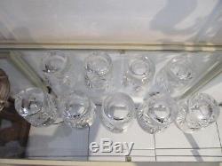 9 gobelets old fashion cristal Saint Louis Massenet (whiskey crystal goblets)