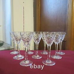 9 verres a liqueur en cristal saint louis modèle chantilly H 11,5 cm signé