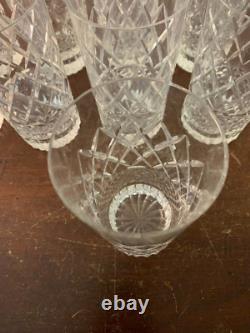 9 verres à orangeade taillé carreau en cristal de Saint Louis (prix à la pièce)