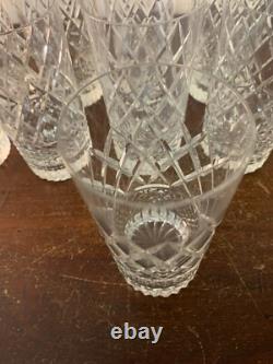 9 verres à orangeade taillé carreau en cristal de Saint Louis (prix à la pièce)