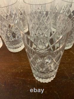 9 verres à orangeade taillé carreau en cristal de Saint Louis (prix à la pièce)