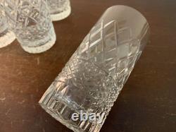 9 verres à orangeade taillé carreau en cristal de Saint Louis (prix à la pièce)