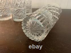 9 verres à orangeade taillé carreau en cristal de Saint Louis (prix à la pièce)
