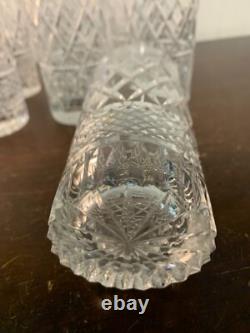 9 verres à orangeade taillé carreau en cristal de Saint Louis (prix à la pièce)