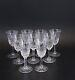 9 Verres à Vin Cristal Taillé De Saint Louis Modèle Tarn 13 Cm