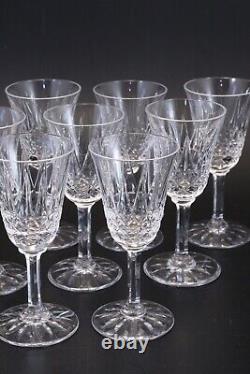9 verres à vin cristal taillé de Saint louis modèle Tarn 13 cm