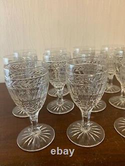 9 verres à vin modèle Clovis cristal de Saint Louis Attribué / prix à la pièce
