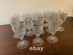 9 verres à vin modèle Clovis cristal de Saint Louis Attribué / prix à la pièce