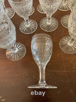 9 verres à vin modèle Clovis cristal de Saint Louis Attribué / prix à la pièce