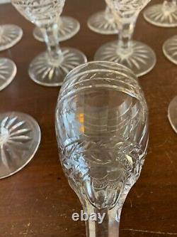 9 verres à vin modèle Clovis cristal de Saint Louis Attribué / prix à la pièce